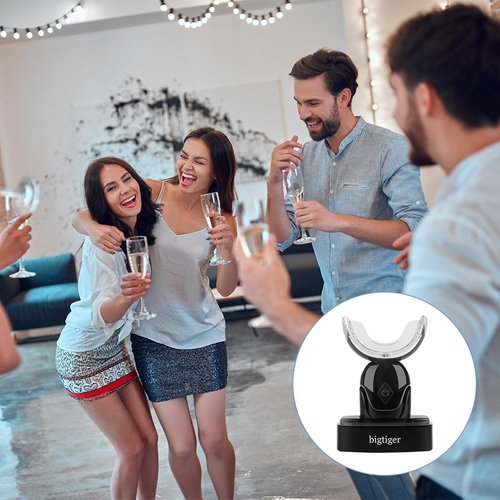 The Teeth whitening kit has Teeth whitening Trays, Wireless LED Teeth whitening Lights, and 4 Teeth whitening pens. Sensitive Teeth Whitening Kit - Removes Years of Stains and whitens Teeth