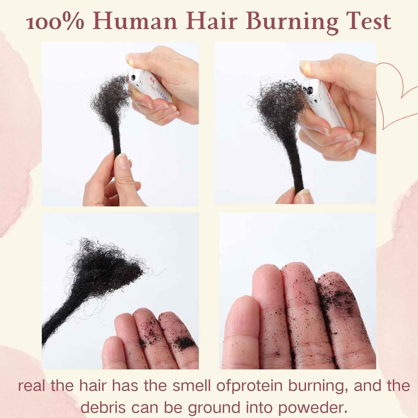 4 Inch Loc Extensions Human Hair 0.4cm Thickness 100 Strands 100% Full Handmade Permanent Dreadlock Extensions Real Human Hair For Women Men Kids Can Be Dyed Bleached Curled (Width 0.4cm Natual Black)