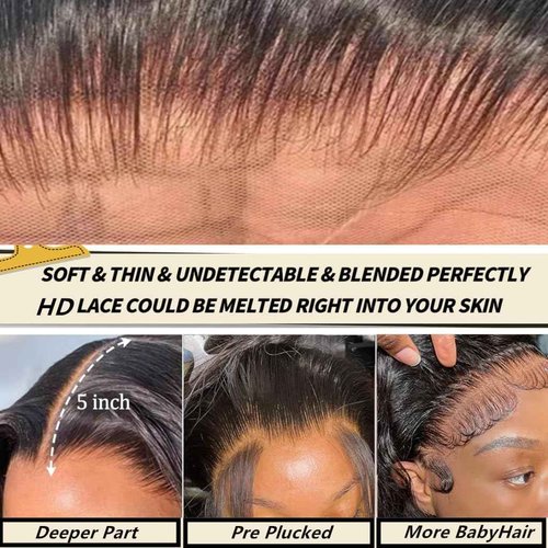 Tosiboy 5x5 Hd Lace Closure Wigs Human Hair Pre Cut Lace Glueless Wig Wear and Go Wigs Human Hair Pre Plucked 180 Density Body Wave Lace Front Wigs Human Hair Glueless for Women Natural Hairline