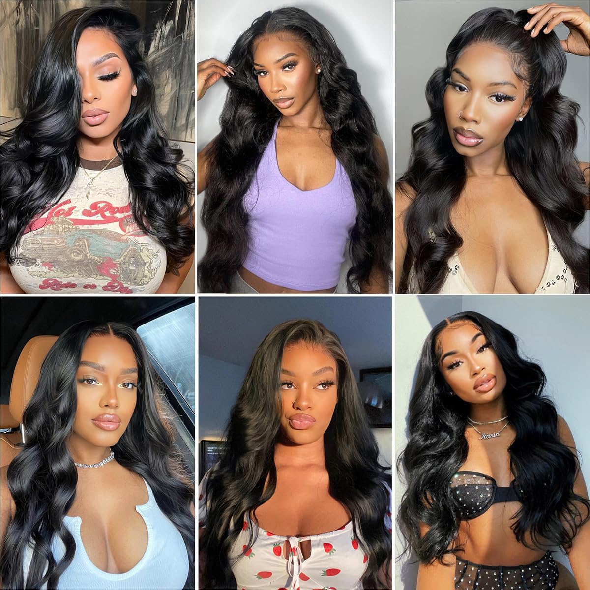 Hswpawk Human Hair Bundles 18 18 18 Inch Body Wave 3 Bundles Human Hair 12A Grade 100% Unprocessed Brazilian Virgin Hair Bundles Human Hair Extensions for Women Natural Black Color