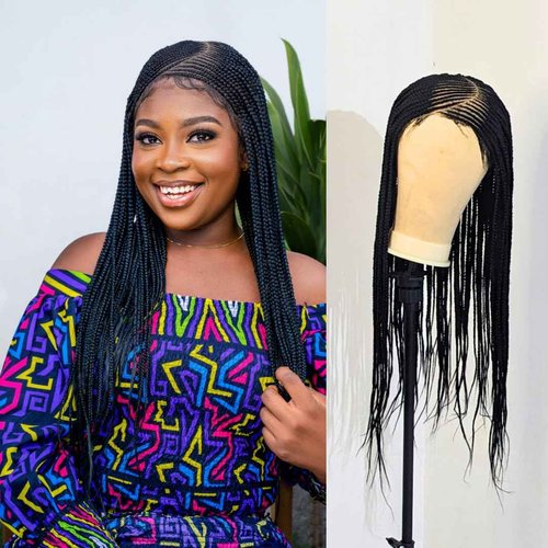 Wow Braids Cornrow Tiwa Side Part Braid Braid Wig- Color 1-22 inches