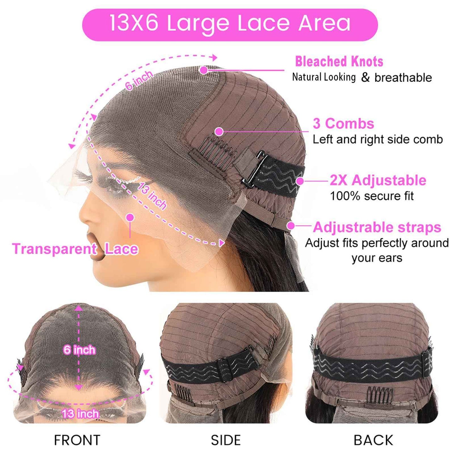 InsQueen 𝗜𝗻𝘀𝗤𝘂𝗲𝗲𝗻 Wet and Wavy Human Hair Wig Pre Plucked Pre Bleached Knots 13x6 HD Lace Front Wigs for Black Women 200 Density Brazilian Remy Human Hair (26 Inch)