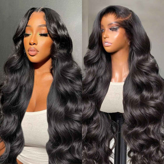 30Inch 13X6 Lace Front Wigs Human Hair Body Wave 200% Density HD Transparent Lace Frontal Wigs Body Wave Pre Plucked Glueless Wigs Human Hair for Women With Baby Hair