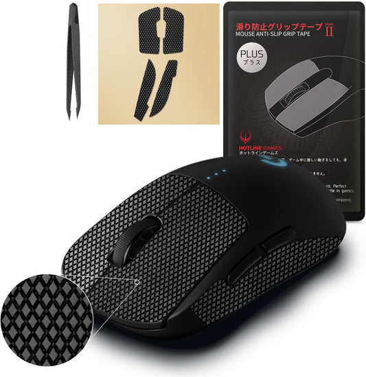[Grip Upgrade] Hotline Games 2.0 Plus Anti Slip Mouse Grip Tape Compatible with Razer Basilisk X Hyperspeed/Ultimate / V2 / V3 Gaming Mouse Skins,Sweat Resistant,Cut to Fit,Easy to Apply