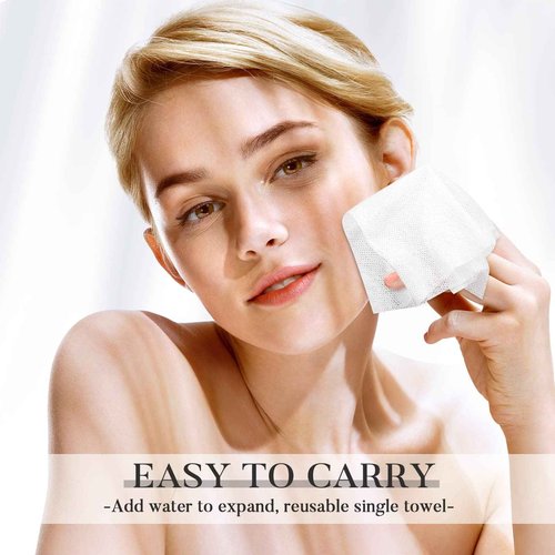 Juexica 2000 Pcs Disposable Portable Compression Travel Towel Cotton Face Washcloth for Travel, Home, Camping and Other Outdoor Activities