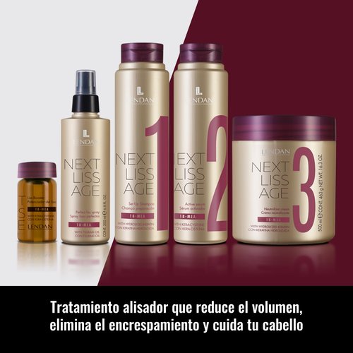 Lendan - Hair Conditioner - Neutralizing Cream Next Liss Age Nº3-500ml - Step 3 Professional Pack - Completes the Straightening Process - Nourishes, Hydrates, and Soften - Long-Lasting Straightening