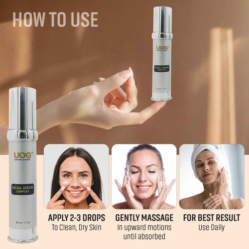 UOG (United One) Face Serum Complex – Hydrating & Firming Face Serum| Lifts, Tightens & Improves Skin Texture | Reduces Fine Lines & Wrinkles for Neck & Jawline | 50ml/1.7oz