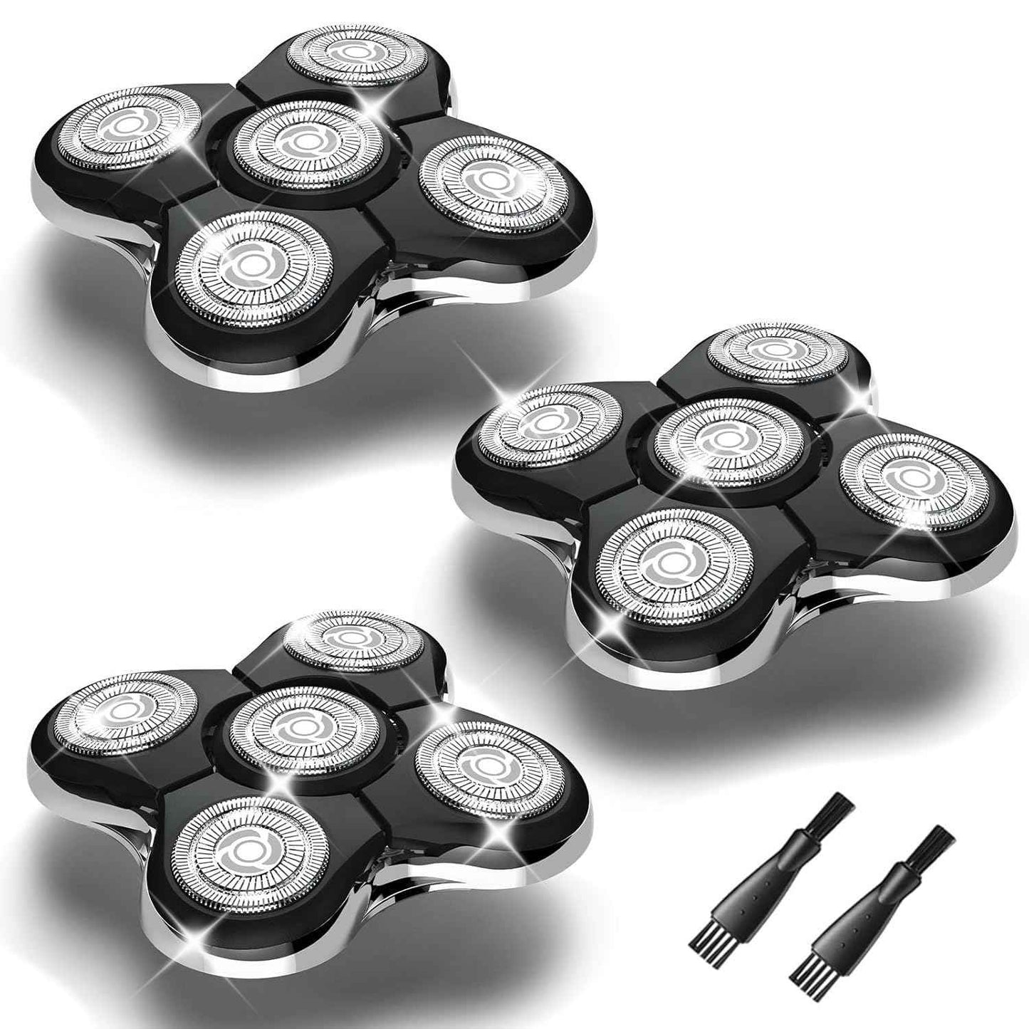 3Pack Shaver Replacement Head Compatible with Remington Balder Pro Head Shaver ModelSPR-XR7000,with 2 Sweeping Brush