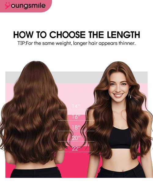 Youngsmile Balayage Clip in Hair Extensions Human Hair 14 Inch Real Human Hair Extensions Clip in Darkest Brown Fading to Brown With Ash Blond 7 Pcs 140 Gram (7C#2/6/18-14Inch)