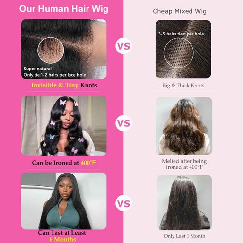 ITODAY 28 Inch Straight Lace Front Wigs, 100% Human Hair, [2-Year Life], Skinlike HD, 13x4 Lace Frontal Wigs Human Hair, Pre Plucked Free Part