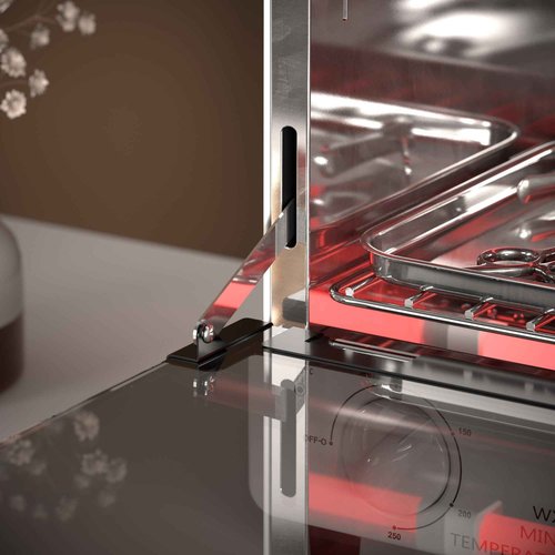 Sterilizer for Nail Tools, 12L Multifunctional High Temperature Cleaning Dry Box Stainless Steel with Temp Control, Timer, 2 Stainless Trays, Tweezer Sterilizer, Nail Salon Equipment, 110V 1000W