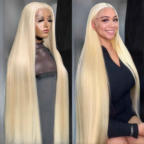 DUGPOB 30 Inch 613 13x6 Lace Front Wig Human Hair Straight Blonde Wigs Human Hair 613 Wigs Lace Frontal 13x6 HD Lace Wigs Straight Pre Plucked Human Hair Blonde Wig for Women