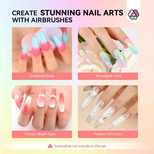 SAVILAND Airbrush Gel Nail Polish: 36 Colors No Need for Dilution Gel Polish Airbrush Paint for Nail Diluted High Pigmented for Acrylic French Gradients Cat Eye Paint Home Salon DIY Christmas Gift