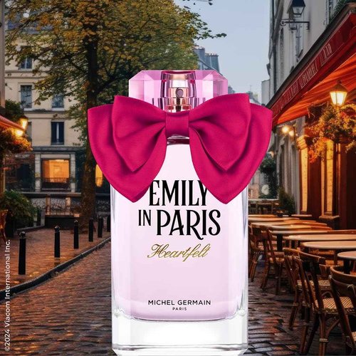 Michel Germain Emily in Paris Heartfelt Eau de Parfum Fragrance Spray, Feminine Gourmand Scent, Top Notes of Strawberry, Champagne, Seductive & Mouthwatering Women's Natural Oils Perfume, 3.4 Fl Oz