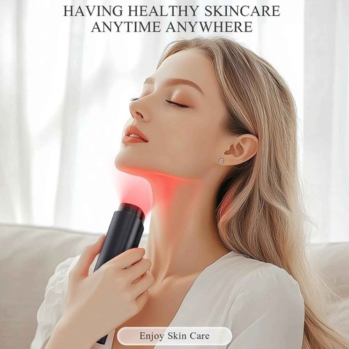 BNU Facial Lift Device, 3-in-1 Light Therapy Beauty Massager for Wrinkle, Lifting, Firming, Puffiness Reduction and Promote Absorption, 4 Level Skin Tightening Machine for Face, Neck and Eye