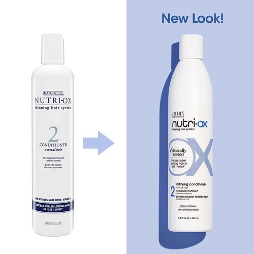 NUTRI-OX Gentle Shampoo & Conditioner | Thicker, Fuller-Looking Hair | Normal Thinning Hair | Peppermint | Clinically & Dermatologically Tested | 33.8 Fl Oz