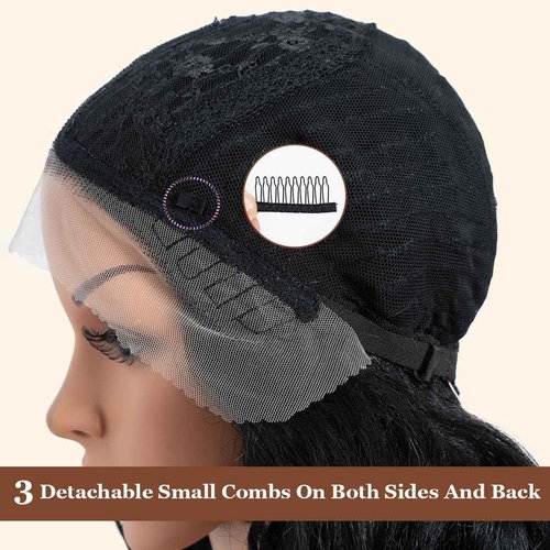 Style Icon 20” Big Curl Wavy Wigs Lace Front Black Wig with Baby Hair Large Afro Curl Wig