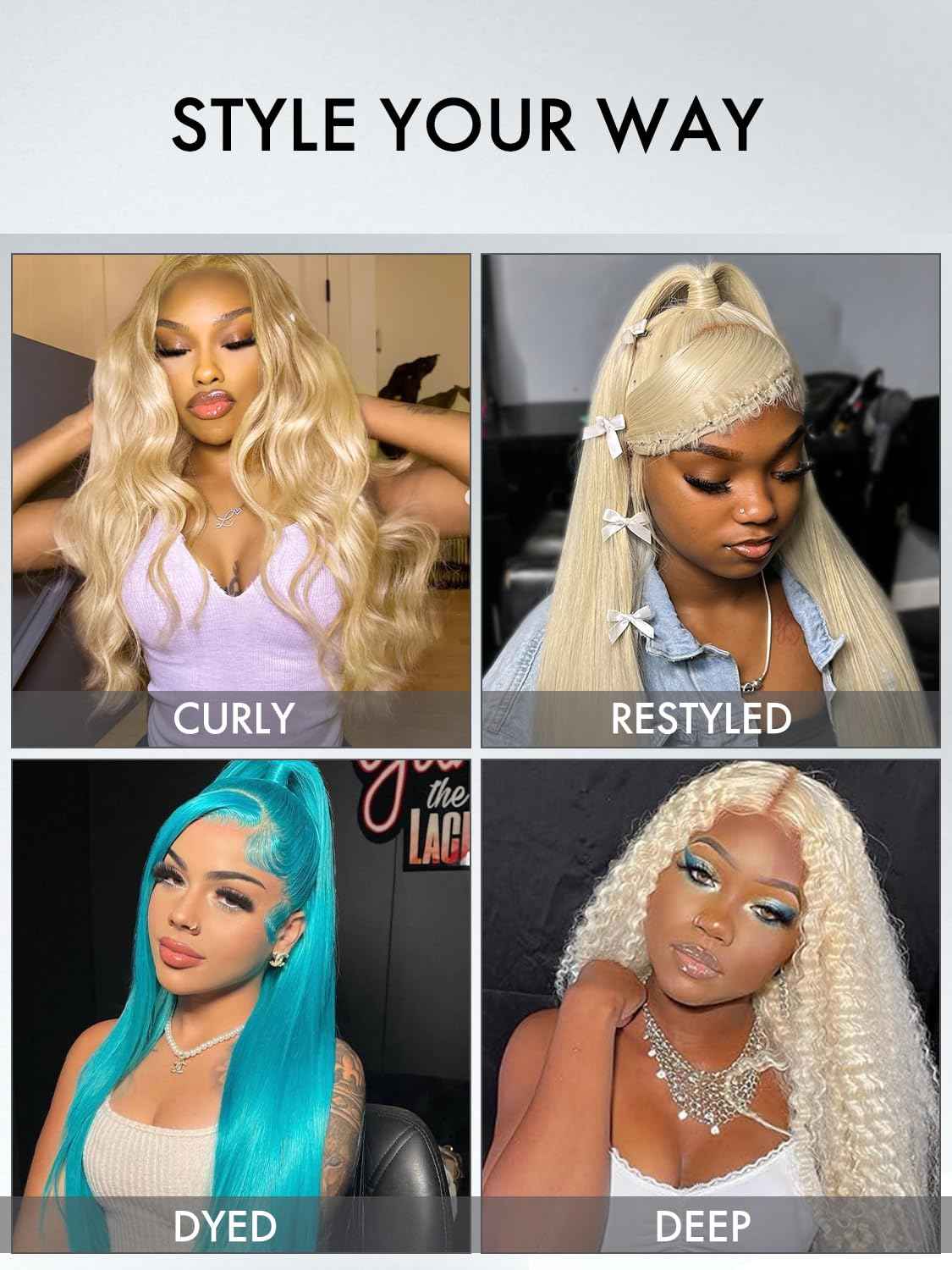 30 Inch 613 Lace Front Wig Human Hair 200% Density Blonde Wig Human Hair 613 Straight 13x4 HD Transparent Lace Front Wigs Human Hair Pre Plucked Glueless human hair wig for Women