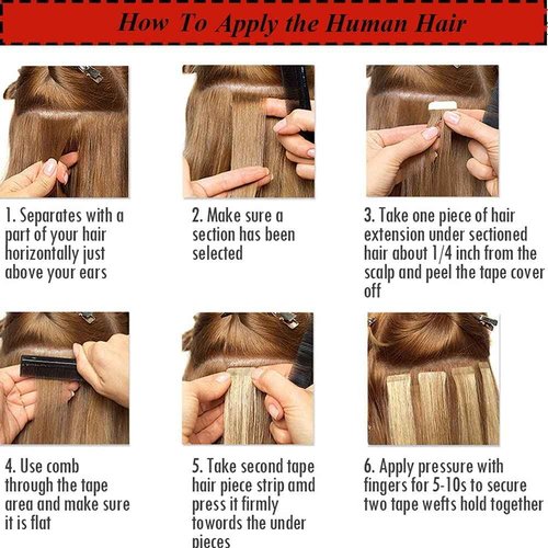 Amella Hair Tape in Hair Extensions Human Hair Silky Straight Remy 24 inches #27 Light Brown Color 20pcs 40g