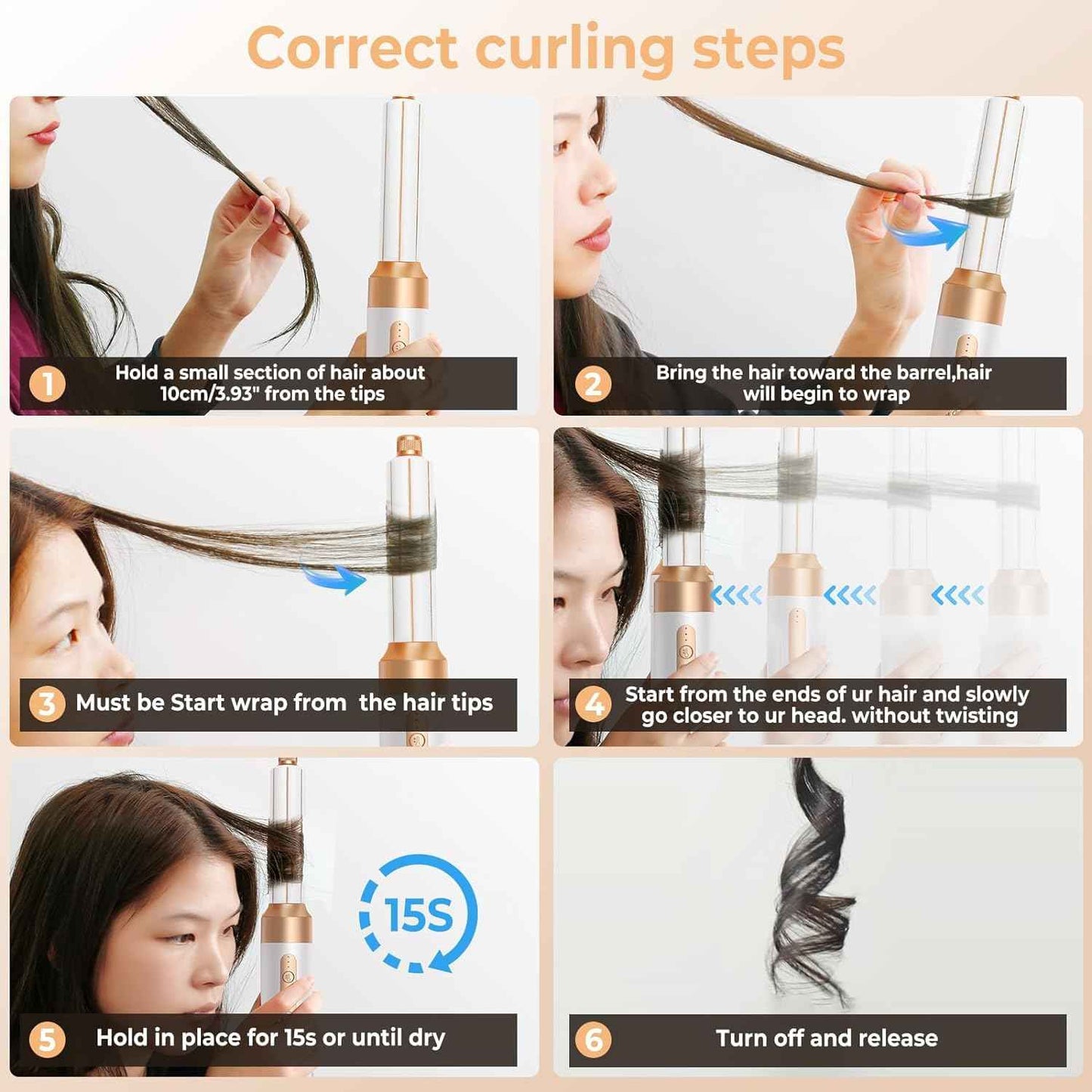 Hair Dryer Brush 7 in ONE, Detachable Fast Drying, Volumizing, Curling, Straightening, Ionic Hair Dryer with Diffuser, Powerful Blow Dryer Brush with Auto- Wrap Curler, Hair Styling Tools Storage Case