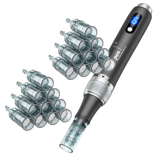 Microneedling Pen M7S for Skin Care – Professional Derma Pen 0.25mm Skin Care Tools for Men and Women Home Use (Silvery)