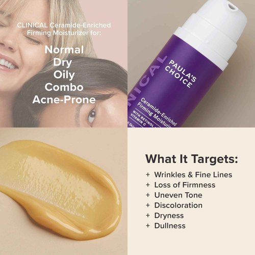 Paula's Choice CLINICAL Ceramide Enriched Firming Moisturizer, Retinol & Vitamin C, Anti-Aging & Wrinkles, 1.7 Ounce