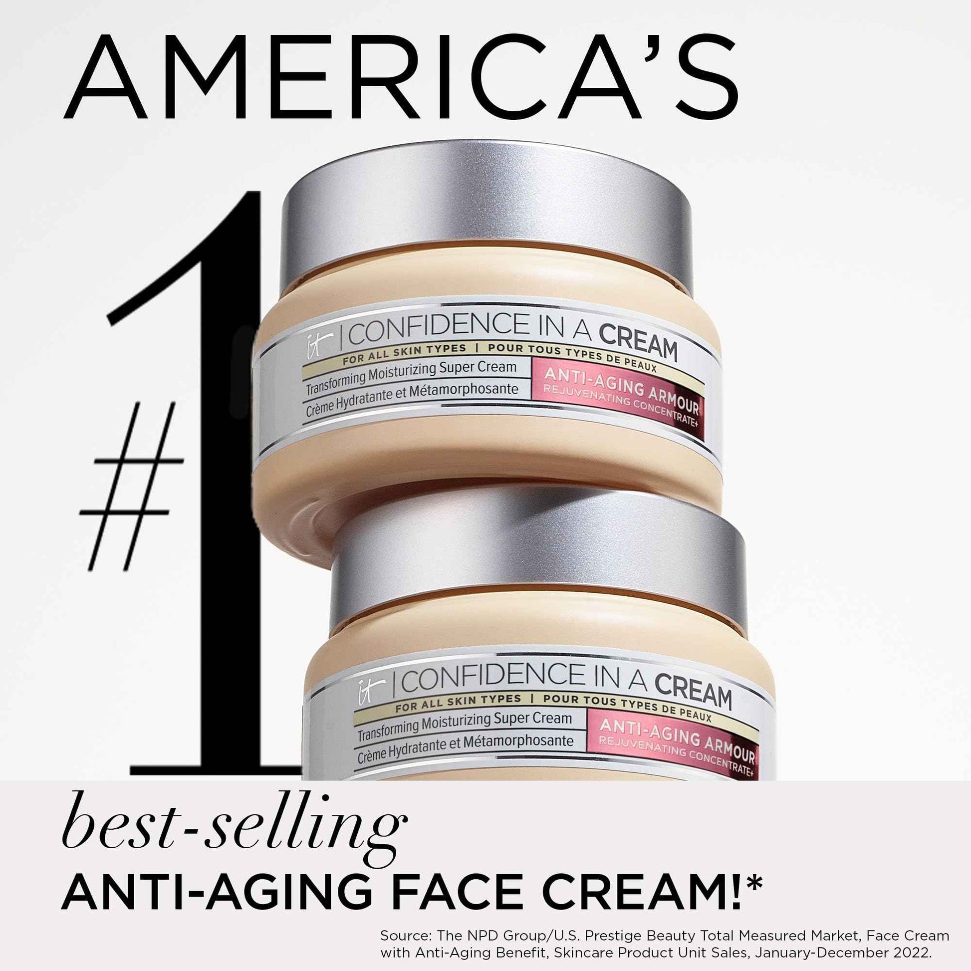 IT Cosmetics Daily Confidence Skincare Bundle – Hydrating Facial Cleanser + Anti-Aging Moisturizer – Includes Confidence in a Cream 2 Oz + Confidence in a Cleanser 5 Oz – Gift for All Skin Types