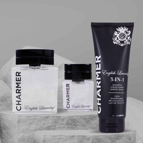 Charmer by English Laundry Eau de Parfum for Men 3 Piece Gift Set, 3.4 fl. oz.