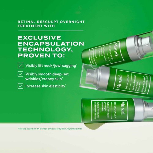 Murad Retinal ReSculpt Overnight Treatment Refill - Advanced Face & Neck Serum with Encapsulated Retinal, Kangaroo Paw, Olive, Oat Smooths Deep Wrinkles & Crepey Skin, Lifts Sagging Skin - 1 Fl Oz