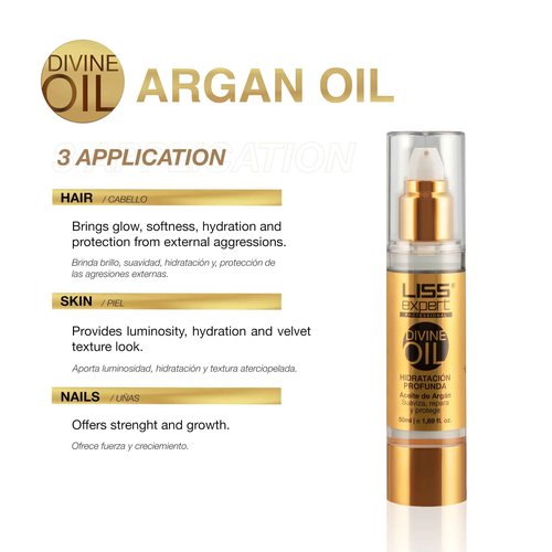 Liss Expert Hair Treatment Set, Stem Cells Express 8.45 oz (ONE shoulder hair lengh app) and Divine Oil 1.69 oz, Organic Smoothing Treatment