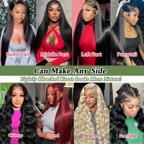 Knosps 30 Inch 13x6 Lace Front Wigs Human Hair Pre Plucked Straight HD Lace Front Wigs Human Hair 180 Density 13x6 Frontal Wigs with Baby Hair Straight Glueless Wigs Human Hair for Women