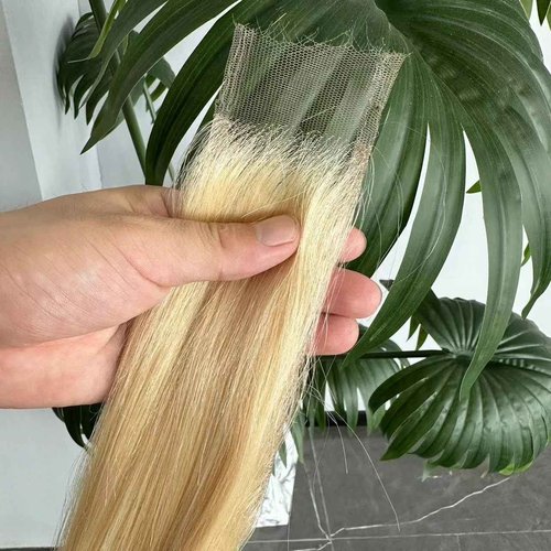 Aorbige 2x6 Long Deep Parting HD Swiss Lace Melt Skin Lace Closure Raw Hair Materials Straight Style Much Fuller with Natural Hair Line Human Hair Natural Black Color (18inch, HD 2x6 613 lace closure)