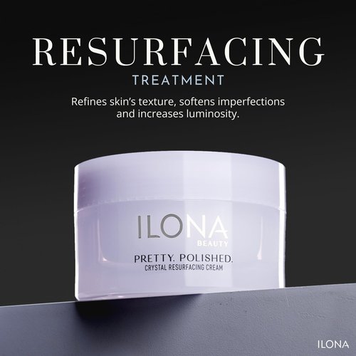 ILONA Pretty Polished Crystal Resurfacing Cream – 2022 New You Beauty Award Winner | Luxury Microdermabrasion Face Polish with Lactic Acid & Micro Crystals for Smooth, Radiant Skin, 1.7 oz.