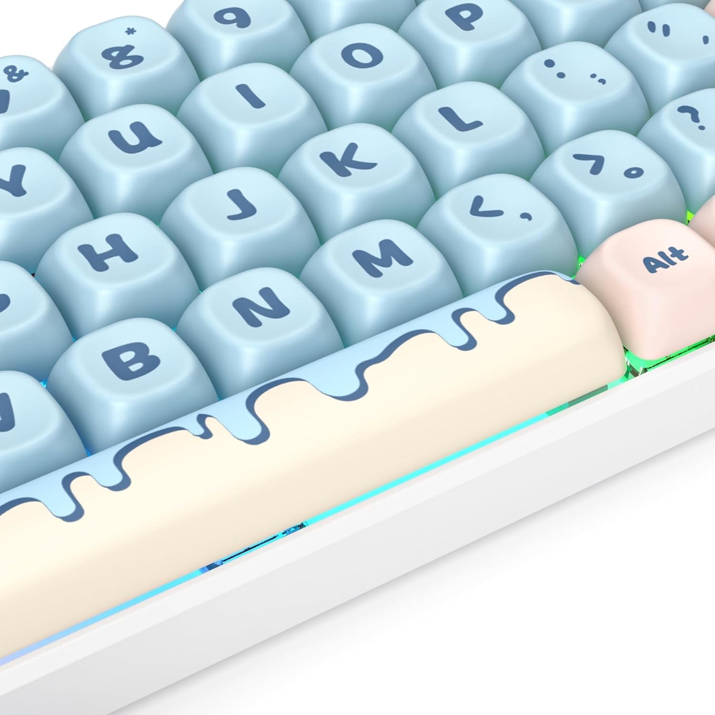 61 PBT Game keycap, 60% Backlight with Key Puller OEM Configuration American Layout, 87/104 Mechanical Keyboard (no Keyboard) (Ahris)