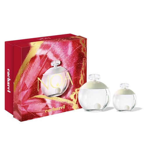 Cacharel NOA EDT - Womens Fragrance Gift Set - Floral Perfume, White Musk & Lily Accords, White Peony - Long Lasting - 2-Piece Set Includes Full Size Fragrance 3.4 Oz + 2 Shower Gels 1.7 Oz