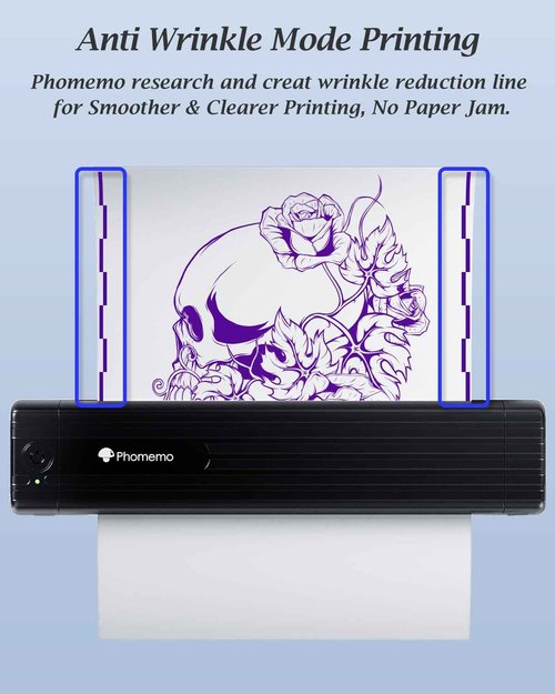 Phomemo TP83 Wireless Tattoo Stencil Printer, Upgraded Thermal Tattoo Printer Machine with 10pcs Transfer Paper, Bluetooth Tattoo Printer for Tattoo Artists & Beginners, Compatible with iPad Phone PC