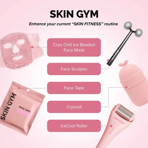 Skin Gym Jade Facial Roller & Gua Sha Tool Workout Set, Revitalizing Skincare for Enhanced Glow & Smooth Skin
