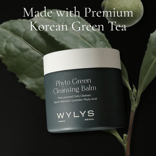 WYLYS Korean Green Cleansing Balm Makeup Remover All Natural K Beauty | Gentle Daily Face Cleansing Balm for Dry Skin | Jojoba, Babassu, Apricot, Green Tea Oil & More