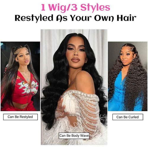 TAIKOU 13x6 Lace Front Wigs Human Hair 200 Density 13x6 HD Transparent Lace Front Wigs Human Hair Pre Plucked Straight Human Hair Wig With Baby Hair For Women 22Inch