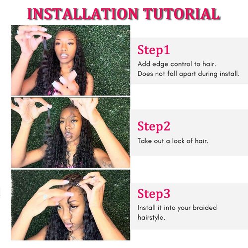 Human Braiding Hair 2 Bundles 100g 26Inch Water Deep Wave Bulk Human Hair for Braiding No Weft Braiding Hair Bulk Curly Human Hair for Boho Braids 12A Brazilian Virgin Hair Extensions Natural Color