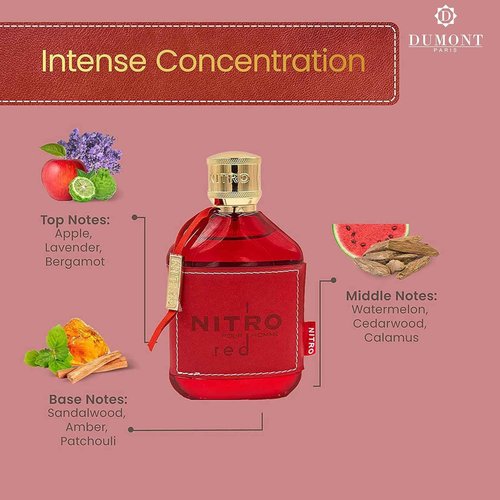 Dumont Nitro Red Pack of 2 Eau de Parfum Set, 3.45 fl oz Each, 2 Set Nitro Red
