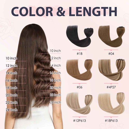 TESS 3 PCS Hair Extensions Clip ins Real Human Hair Straight Hair Extension for Women Soft Lace Wefts Invisible Clip in 22 Inches Dark Linen