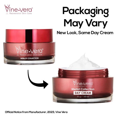 Vine Vera Merlot Day Cream and Peeling Gel Set - Contains Resveratrol - Anti Aging Skin Care