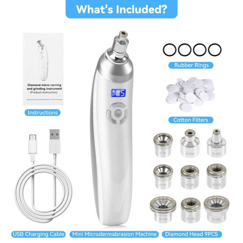 Upgraded Diamond Micro-Dermabrasion Facial Machine, Professional Facial Deep Cleasing Tool, Home Use Facial Skin Care Equipment