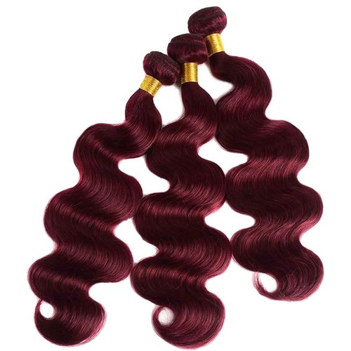 Burgundy Bundles Body Wave Human Hair Bundles 14 16 18 Inch #99J Bundles Human Hair Extension Wine Red Unprocessed Virgin Hiar 3 Bundles 300g Total For Women