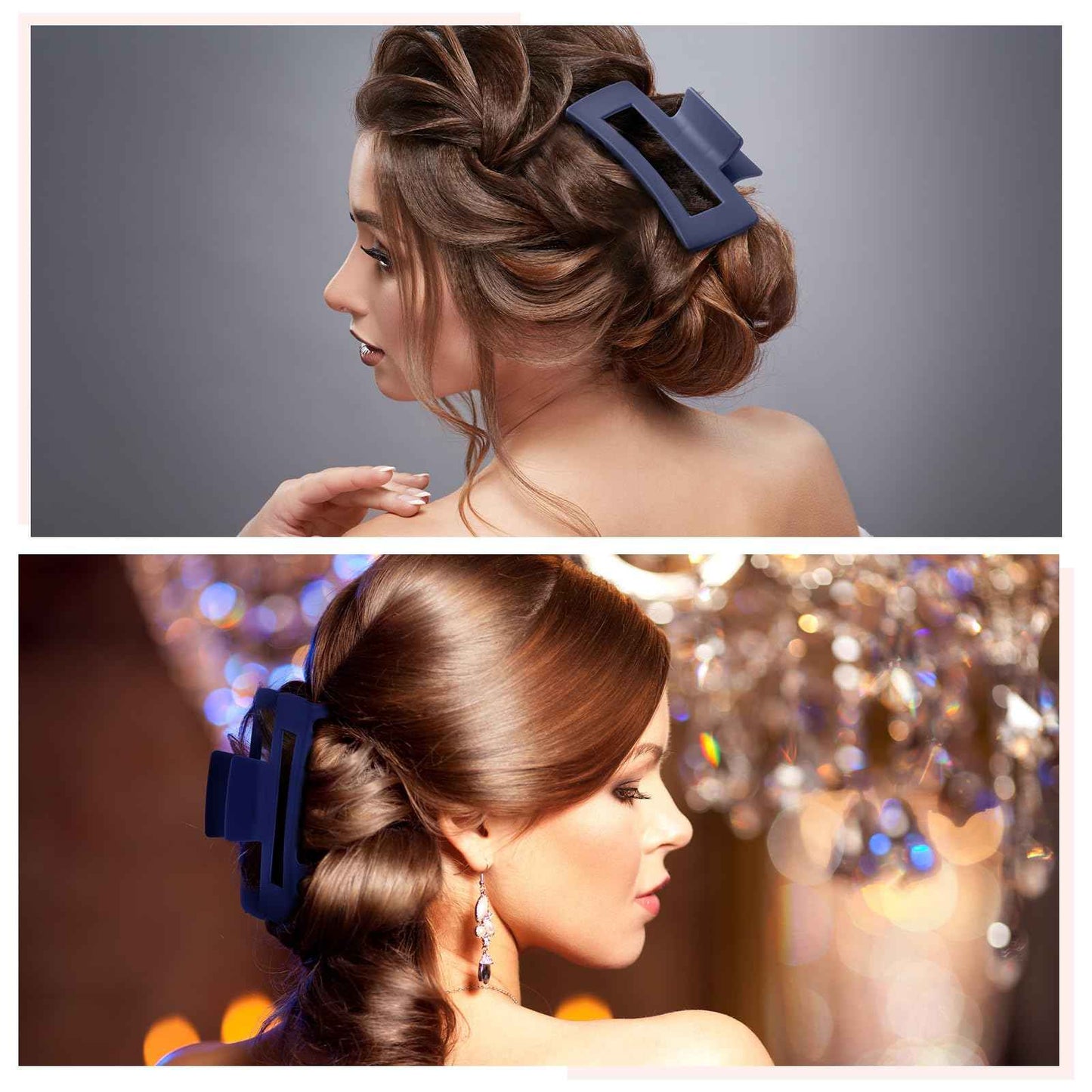 Hoteam 90 Pcs 4.1 Inch Large Hair Claw Clips Bulk Rectangular Big Hair Claws Matte Nonslip Banana Clip Plastic Barrettes for Women Gifts Accessories, 18 Colors