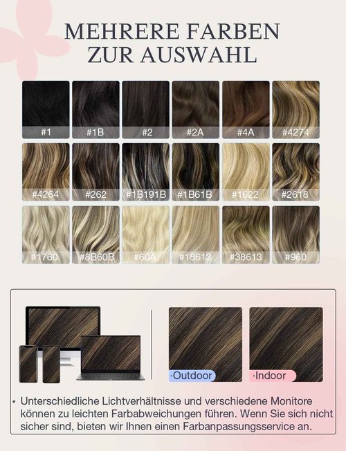 DOORES Invisible Tape in Hair Extensions Human Hair Invisi Edge, Dark Brown to Chestnut Brown 10 Injection Tape-ins with 10 Injection Tape-ins 50g 18 Inch, Human Tape in Extensions