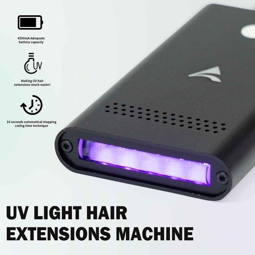 V-Light Hair Extension Machine Lamp – UV Curing Equipment for V-Light Tape Hair Extensions & Hair Bundles – Fast, Reusable, Long-Lasting, and Easy to Use