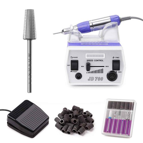 Makartt Nail Drill Electric Nail File Machine JD700 with Nail Drill Bits Fine Efile Bits Tungsten Carbide Bundle