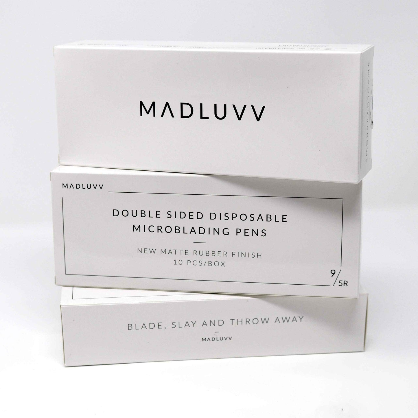 MADLUVV 18u Microblading & PMU Professional Brow Artistry Pens – 20mm Premium Sterile Disposable Blades for Pigment Ink, Hair Strokes, Eyebrow Shading & Flawless Brows – 10 Pack